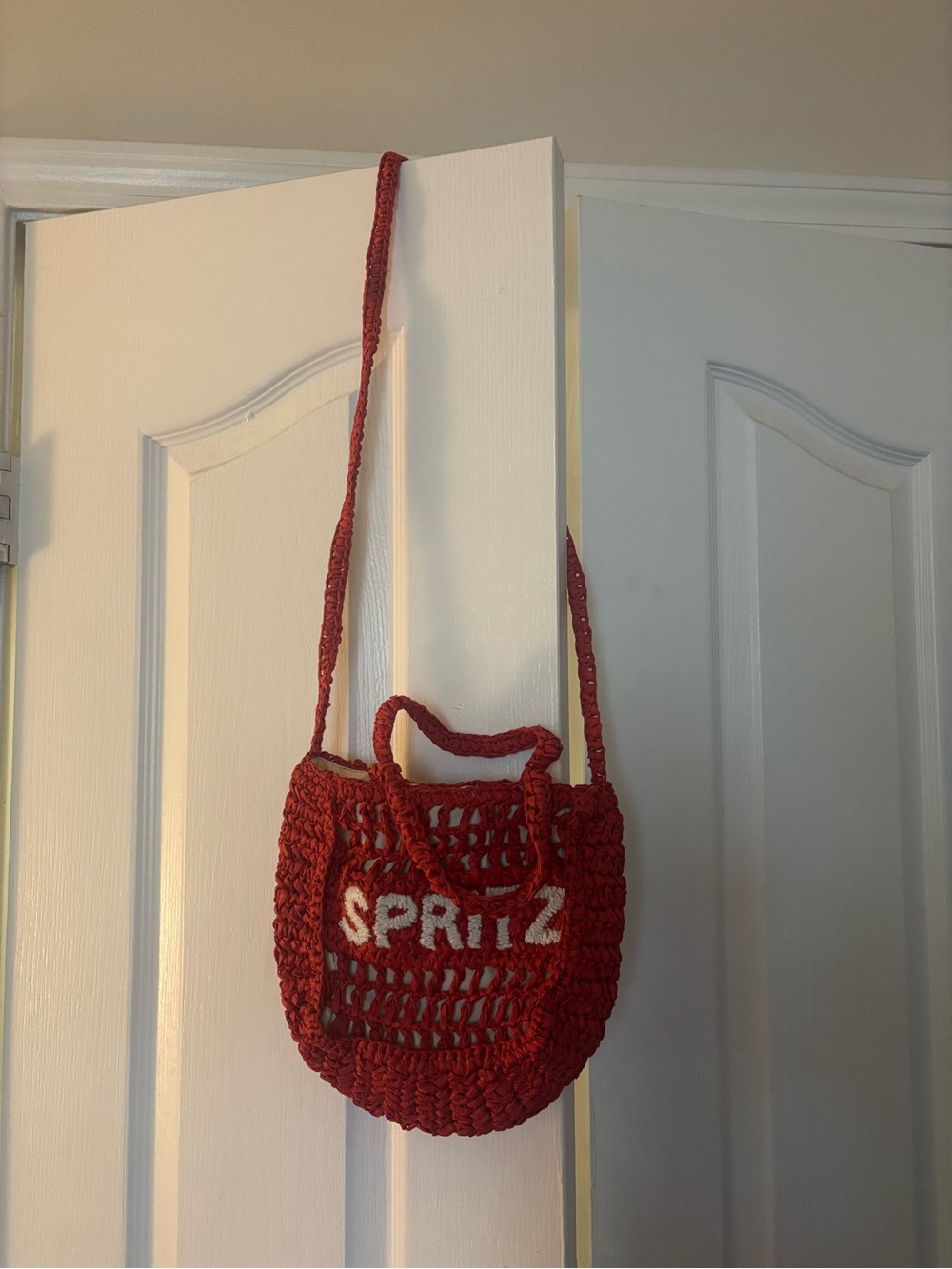 a new day Red Crochet 'SPRITZ' Crossbody Bag